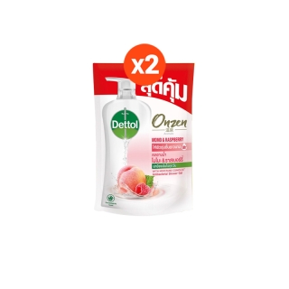 [ใส่โค้ด8DETTMARTลด120] Dettol เจลอาบน้ำชนิดถุงเติม ออนเซ็น อโรมาติก 410 กรัม X2