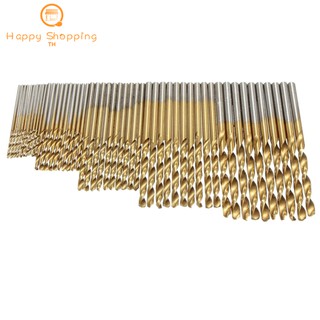 TH  Shopping 50Pcs 1/1.5/2.0/2.5/3mm Titanium Coated HSS Drill rill Bit Set