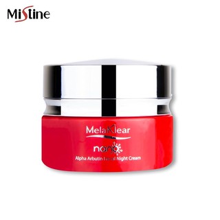 ครีมลดฝ้า บำรุงผิวหน้า กลางคืน มิสทีน Mistine melaklear nano alpha arbutin Facial night cream 30กรัม