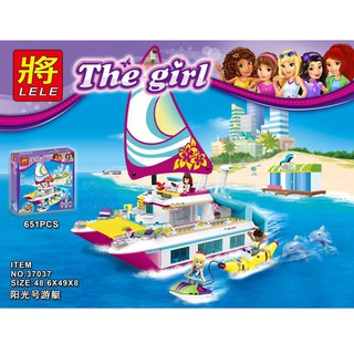 ProudNada Toys ของเล่นเด็กชุดตัวต่อเลโก้ผู้หญิง เรือสำราญ(กล่องใหญ่สุดคุ้ม) LELE The girl 651 PCS 37037