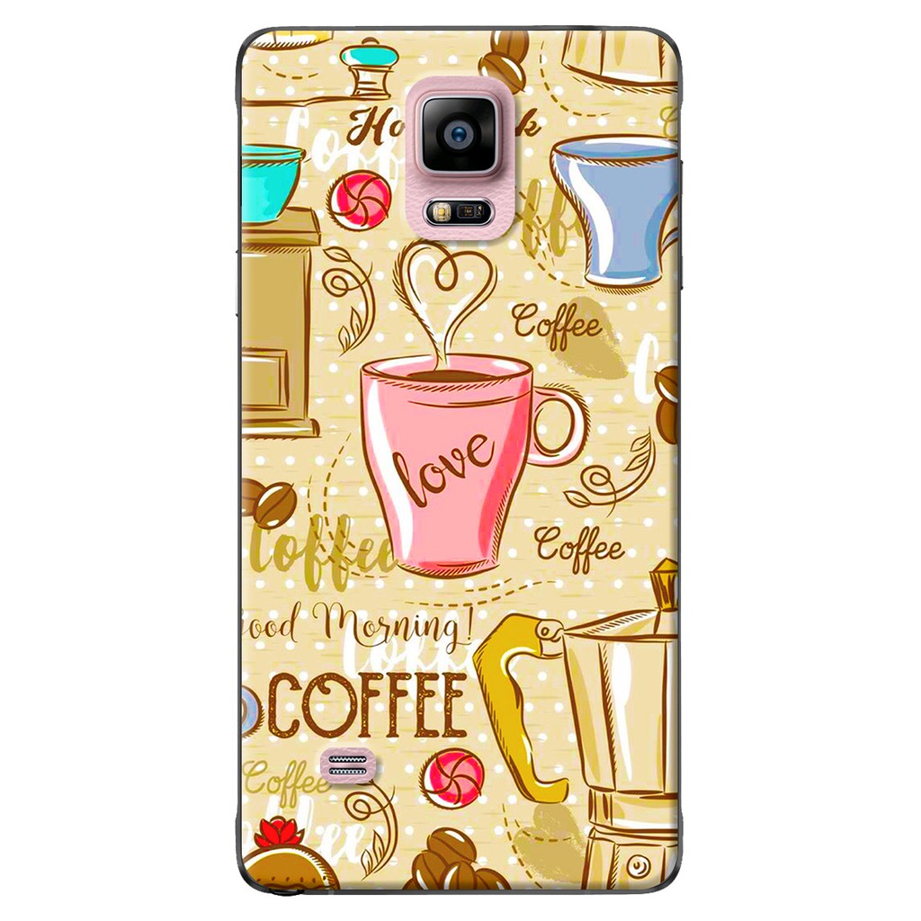 Samsung Galaxy Note 4, Note 5, Note 7, Note 7, Note 8, Note 9 Case With Love coffee Picture