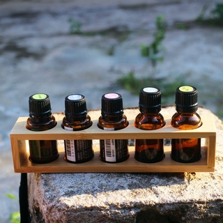 Doterra ชั้นวางขวดน้ํามันหอมระเหย ไม้ไผ่ 6 หลุม 15 มล.