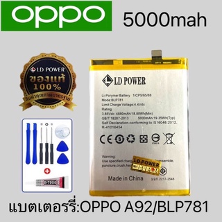 แบตเตอรี่โทรศัพท์ OPPO A92.BLP781👉🏻รับประกัน1 ปี(แถมไขควงกาว)