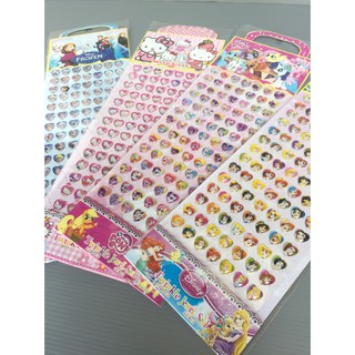 ++Jelly seals sticker  สติกเกอร์นูนรูปหัวใจ เจลลี่ น่ารักๆ เอลซ่า เจ้าหญิง โพนี่ คิตตี้++