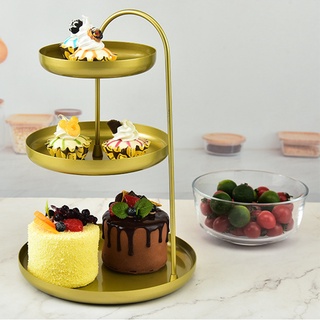 ชั้นวางอเนกประสงค์ 2-3 ชั้น วางเค้กผลไม้ ถาดกลม  Fruit cake display stand วางเค้ก วางผลไม้ ✅สินค้ามีพร้อมส่ง