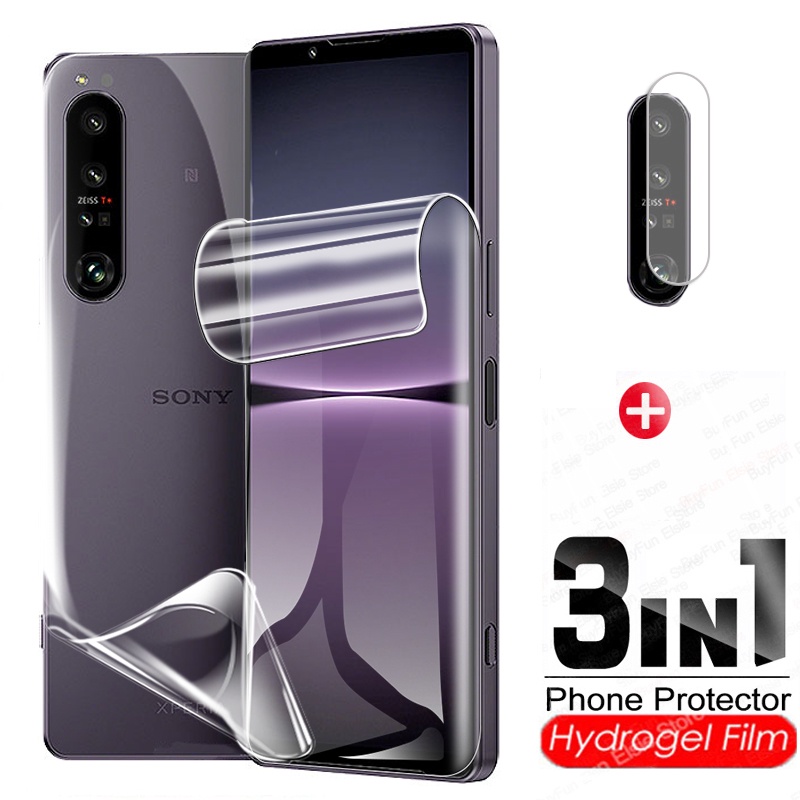 3 in 1 Hydrogel Film For Sony Xperia 1 10 IV Screen Protector Back Film For Xperia 1 10 II 5 III Safety Film Not Glass