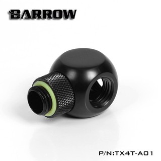 Barrow Rotary Metalic Cube Tee - 4Way black (ข้อต่อเต๋า 4Way จัดส่งในไทย รับประกัน 1ปี)