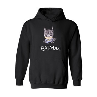 Alimoo Batman มีไซส์ใหญ่ ผู้ชาย &amp; ผู้หญิง Hoodies เสื้อคู่รักฮิปฮอปขนาดใหญ่ลายแบทแมน XXS-4XL