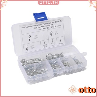 Hot Sale100ชิ้น R Cotter Pins อุปกรณ์คลิปหนีบพร้อมกล่องพลาสต…