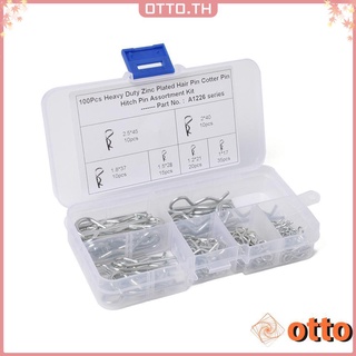 Hot Sale100ชิ้น R Cotter Pins อุปกรณ์คลิปหนีบพร้อมกล่องพลาสติก