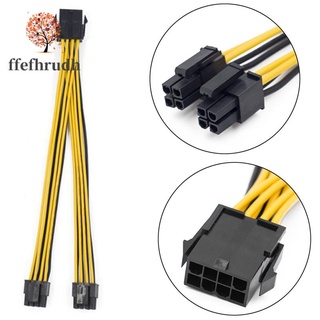 สายเคเบิ้ล Cpu 8Pin 1 To 2 Male 4+4Pin Y Splitter 18AWG 20 ซม. 5 ชิ้น