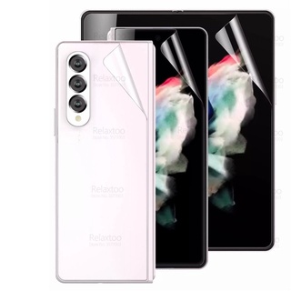 3in1 ฟิล์มไฮโดรเจลนิ่ม กันรอยหน้าจอ ด้านหลัง ไม่ใช่กระจก สําหรับ Samsung Galaxy Z Fold 4 Z Fold 4 5G