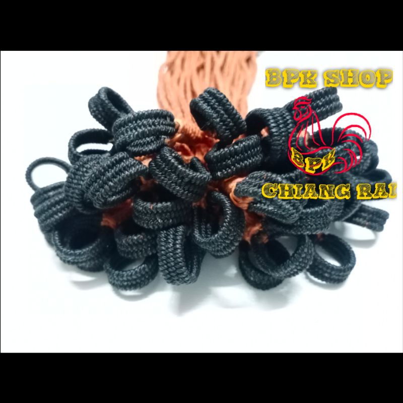 เชือกผูกขาไก่ ไก่แจ้ ไก่ตั้ง แพ็ค 1 เส้น (น้ำตาล A) ยาว 20 cm. พร้อมลูกหมุนเหล็ก เชือกกันน้ำ - รูปที่ 2