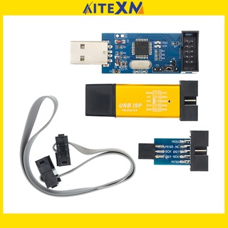 ใหม่ บอร์ดอะแดปเตอร์โปรแกรมเมอร์ USBASP USBISP AVR USB ISP USB ASP ATMEGA8 ATMEGA128 รองรับ Win7 64K 10Pin เป็น 6 Pin