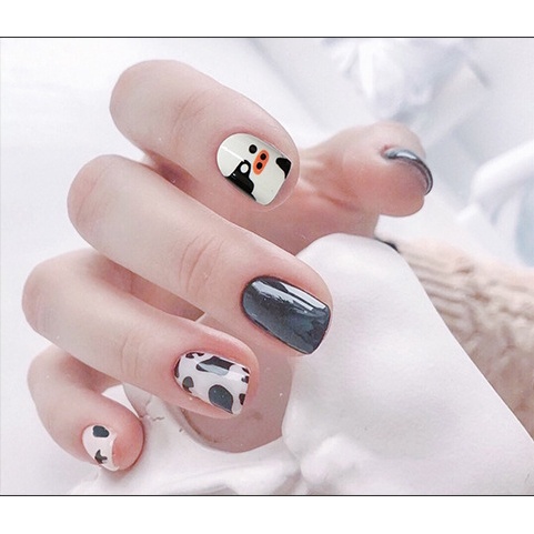 [พร้อมส่ง] R116 เล็บเจล24ชิ้น เล็บปลอมสำเร็จรูป  งานน่ารัก [มีบริการเก็บเงินปลายทาง]
