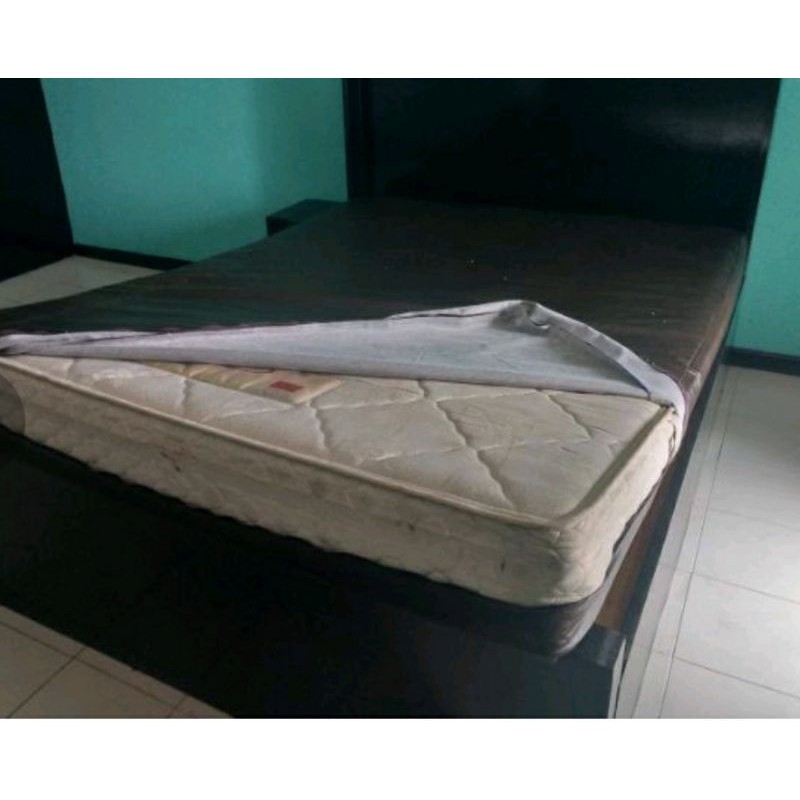 ปลอกหนัง PVC หุ้มที่นอนแบบสวมทับมีซิปรอบตัวยู ประเภทหนัง PVC สีน้ำตาลเข้ม