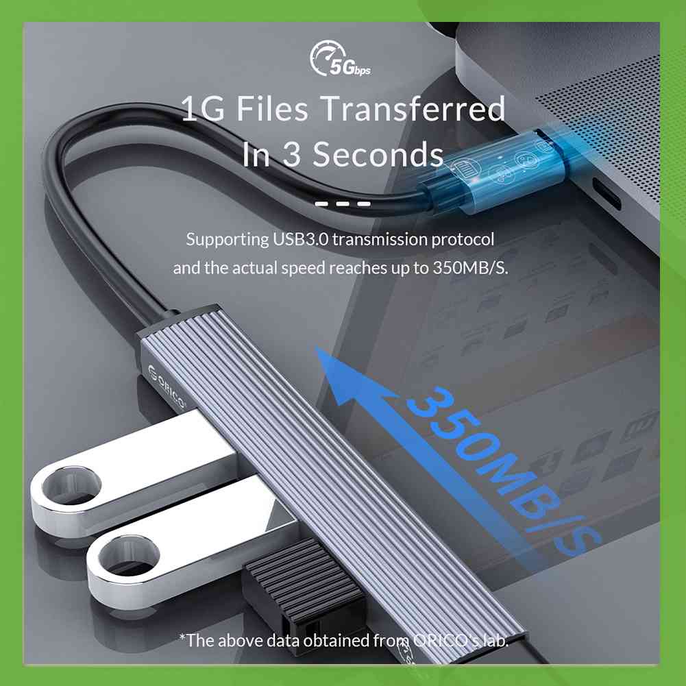 Orico AH13 Type-C เป็น USB3.0 ฮับความเร็วสูง อะแดปเตอร์ขยายการส่งสัญญาณ [Aigoni] #5