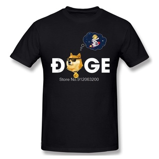 เสื้อคู่รัก - DogeDogecoinBitcoinมาใหม่Tshirtถือดวงจันทร์สกุลเงินดิจิตอลเข้ารหัสMemeMenTshirt