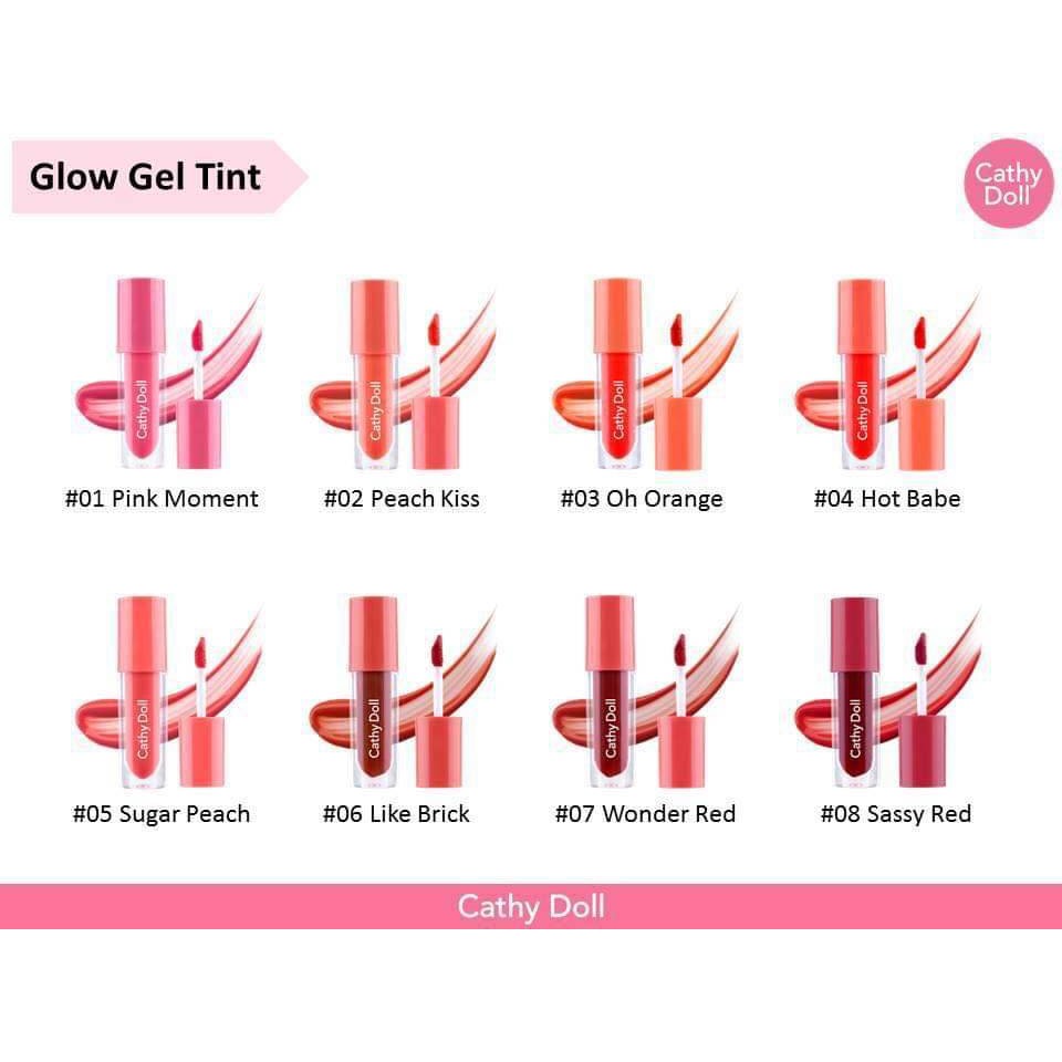 ของแท้ cathy Dall โกลว์เจลทินท์ 2.4g เคที่ดอลล์ Glow Gel Tint 2.4g