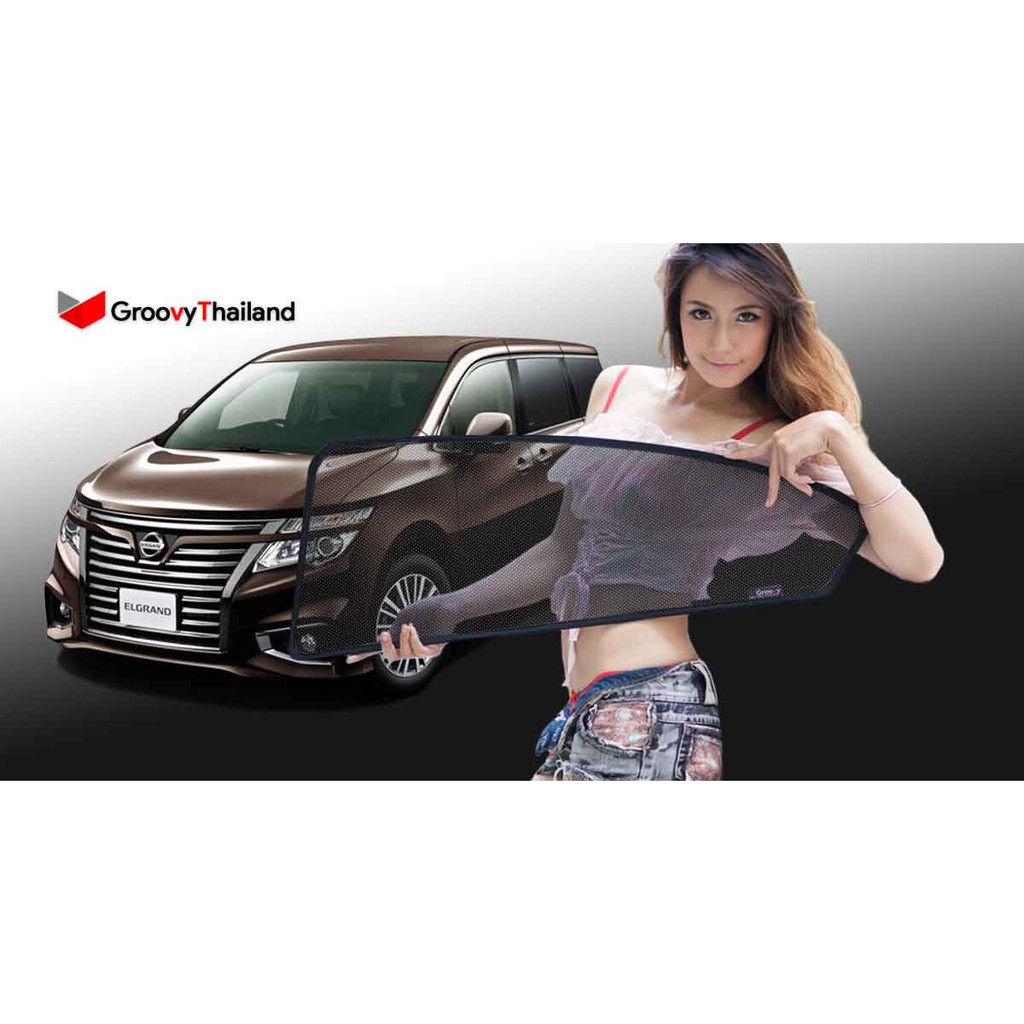 ม่านหลังรถเข้ารูป NISSAN ELGRAND Gen3 E52 R-row (1 pcs)