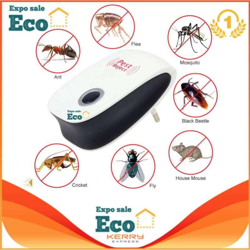Eco Home Pest Reject เครื่องไล่ยุง ,หนู ,แมลงสาป ,แมลงวัน,แมงมุม,มด ฯลฯมีไฟส่องสว่างทางเดิน-เครื่องไล่หนู