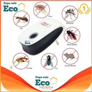 Eco Home Pest Reject เครื่องไล่ยุง ,หนู ,แมลงสาป ,แมลงวัน,แมงมุม,มด ฯลฯมีไฟส่องสว่างทางเดิน-เครื่องไล่หนู