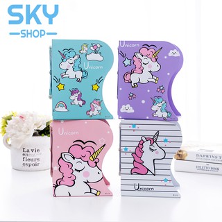 SKY ฉากกั้นหนังสือ ที่กั้นหนังสือ ลายยูนิคอร์น ชั้นวางหนังสือ ยืดขยายได้ 15x10x19cm ที่คั่นหนังสือประตูเหล็ก