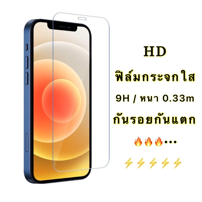 ฟิล์มกระจก ใส ไม่เต็มจอ สำหรับ iphone รุ่น 17Air/16E/15/14 Pro Max 13 12 12mini SE 6 6S 7 8 Plus X XR XS Max 11