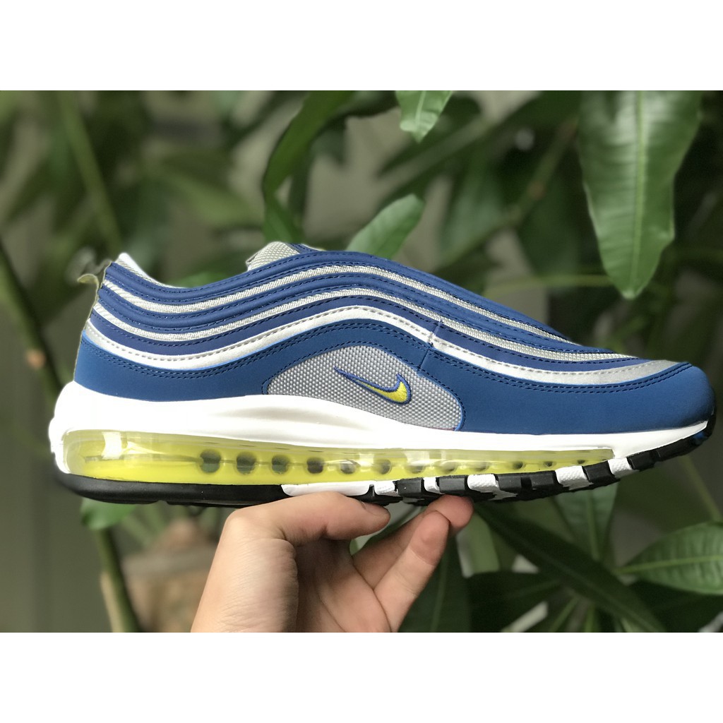 Find Price รองเท้าผ้าใบกีฬา Nike Air Max 97 สีฟ้าสีเหลือง Find Price รองเท้าผ้าใบกีฬา Nike Air Max 97 สีฟ้าสีเหลือง