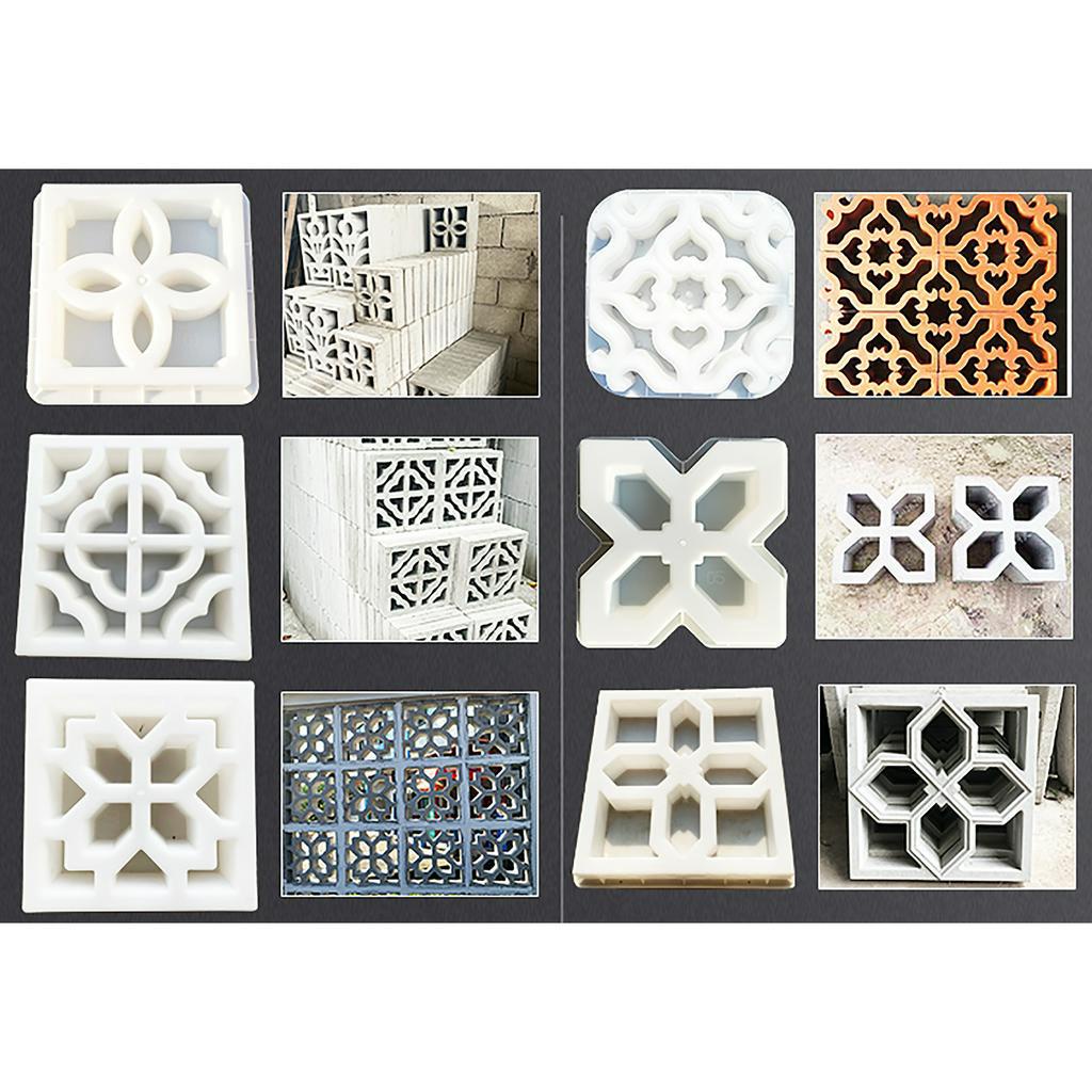 ซีเมนต์อิฐโบราณแม่พิมพ์ Square Garden Path Wall ทําอิฐ Mould 3D แกะสลัก Anti-Slip คอนกรีตพลาสติก Paving แม่พิมพ์ 30*30*7 ซม.