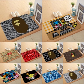 พรมเช็ดเท้า พิมพ์ลาย Bape สไตล์โมเดิร์น สําหรับตกแต่งบ้าน ห้…
