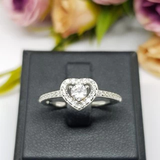 Memorine Jewelry แหวนเงินแท้ 925 ฝังเพชรสวิส (CZ) : ONLR122