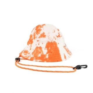 KH EDITIONS - REFLECTED RAY TIE DYE BUCKET HAT - ORANGE/WHITE - หมวกบัคเก็ต