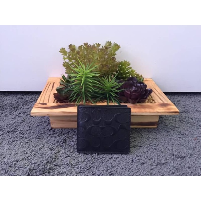 Coach Coin Wallet Signature Crossgrain #F75363 BLK