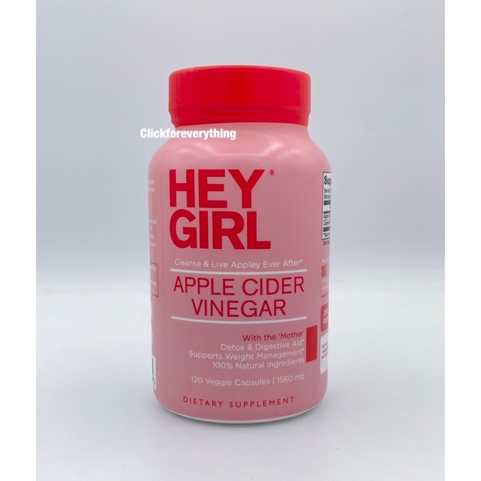 พร้อมส่ง Hey Girl Apple Cider Vinegar 120เม็ด ของแท้ หมดอายุ 03/2023