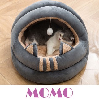 MOMO【พร้อมส่ง】บ้านแมว ที่นอนแมว (ฺBT105) เบาะแมว โดมแมว นุ่มนิ่ม นอนสบาย