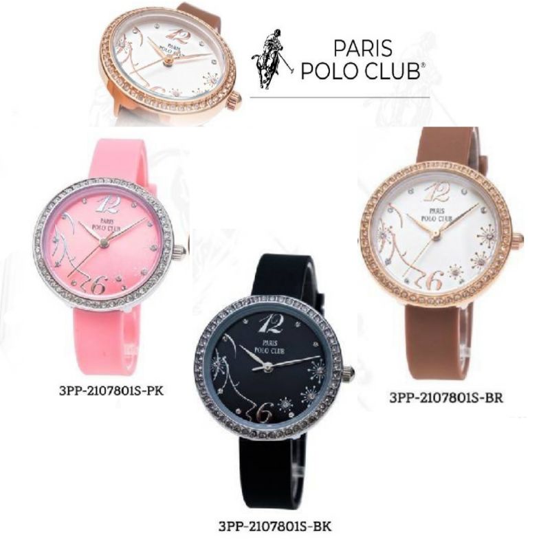 Paris Polo Club นาฬิกาข้อมือผู้หญิง สายซิลิโคน รุ่น 3PP-2107801S