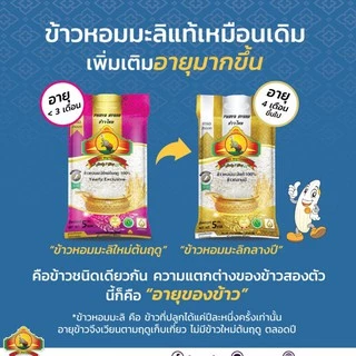 8.8 ลดสุด(ซื้อในไลฟ์โค้ด40%) ข้าวหอมมะลิกลางปี (ปี68) 5KG ตราพญาไอยรา
