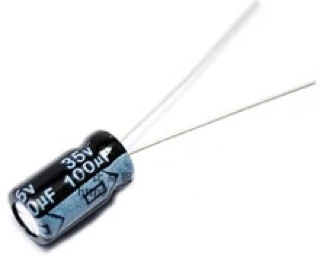 C Capacitor 100uF เลือกโวลต์ (V) ได้ ตัวเก็บประจุ อิเล็กโทรไลต์ คาปาซิเตอร์