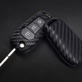 ซองกุญแจ+พวงกุญแจ วัสดุ Carbon Fiber case Ford Ranger Everest