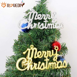 [Merry Christmas] จี้ตัวอักษร [แขวนตกแต่งต้นคริสต์มาส] [1 ชิ้น]