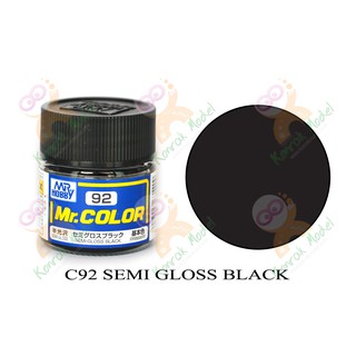 สีสูตรทินเนอร์ Mr.hobby Mr.color C92 Semi-Gloss Black 10ml