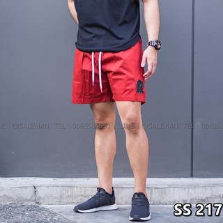 กางเกงขาสั้น พรีเมี่ยม ผ้า COTTON รหัส SS 217 สีแดง