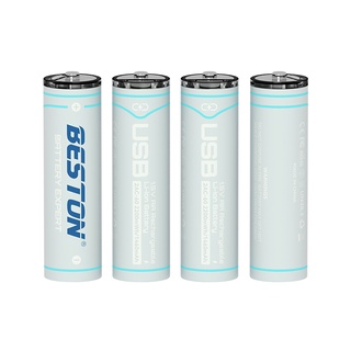 ถ่านชาร์จ BESTON AA 1.5V 2200MWH Type-c USB Li-ion Battery 4…