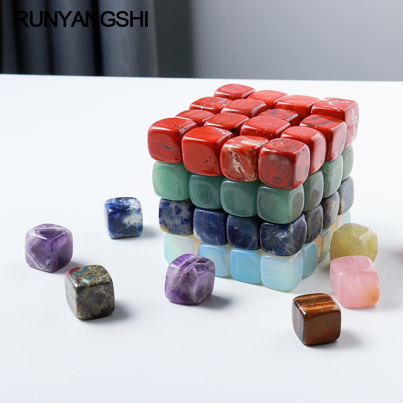 คริสตัลธรรมชาติสแควร์หินบด อาเวนทูรีน หยกคริสตัลสีขาวคริสตัลสีชมพูสีแดงแจสเปอร์หินตาเสือซิทรินหินสีฟ้ามังกรเลือดฝันสีม่วงกุหลาบหินสแควร์หินกึ่งพรีเชียหินคริสตัลล้างอํานาจแม่เหล็กหิ