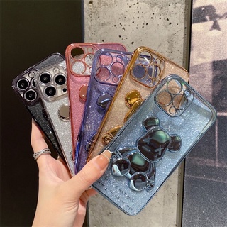 เคสใส TPU  ใสหมี3D กากเพชร i6,i6Plus,i7/8,i7/8Plus,ix,ixs,ixr ixs max