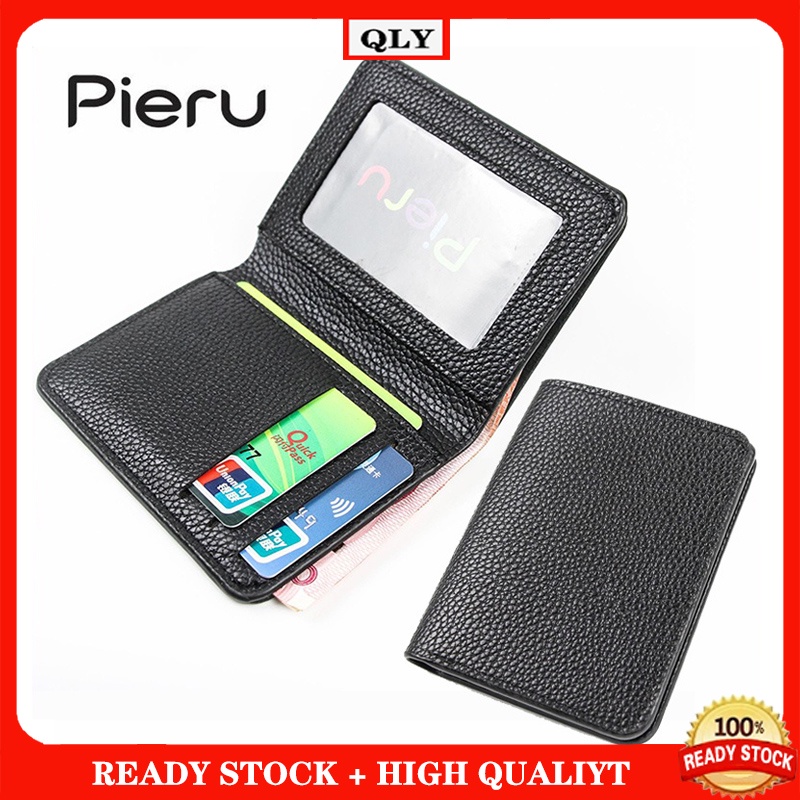 กระเป๋าสตางค์ หนัง PU นิ่ม บางพิเศษ ขนาดเล็ก อเนกประสงค์ ใส่เหรียญ บัตรได้ แบบเรียบง่าย