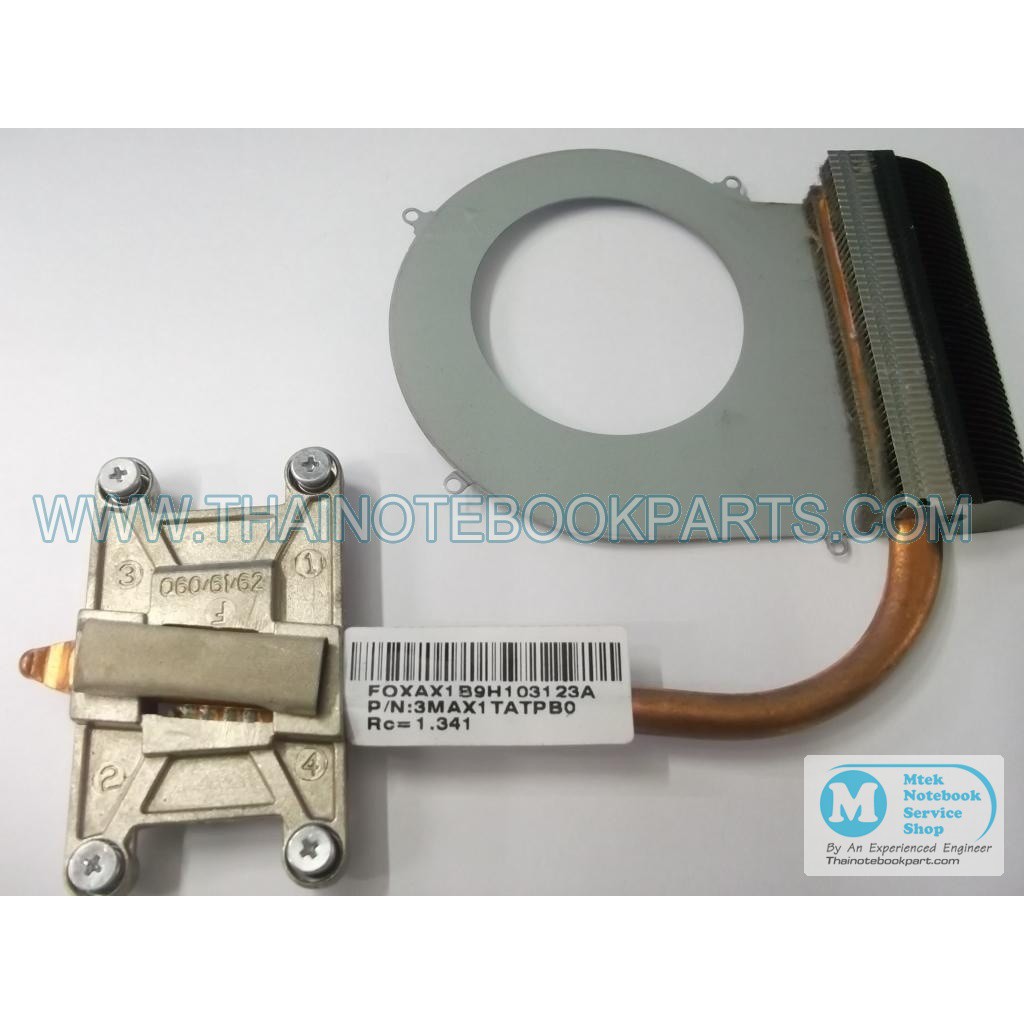 ฮีทซิงค์ระบายความร้อนโน้ตบุ๊ค Compaq CQ42, CQ62, HP G42, G62 - 3MAX1TATPB0 Cooling Heatsink (มือสอง)