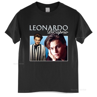 [100% Cotton] เสื้อยืด ผ้าฝ้าย ลาย Leonardo Dicaprio Titanic 90s สไตล์วินเทจ สีดํา แฟชั่นฤดูร้อน สําหรับผู้ชาย และผู้หญิ