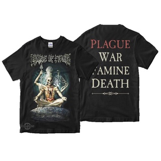 เสื้อยืด พิมพ์ลาย PLAGUE WAR FAMINE 3 PLAGUE สีดํา สไตล์โกธิคสามารถปรับแต่งได้